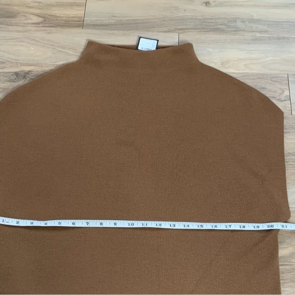 Club Monaco ribbed high neck robe camel dress - Picture 3 of 6